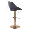 LumiSource Set of 2 Fabrico Adjustable Barstools Gold/Charcoal Fabric - 4 of 4