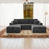 104.3"70.8" Plush Corduroy 3-Piece Modular Sectional Sofa with No Assembly Required and Comfortable Chaise Lounge - 2 of 4
