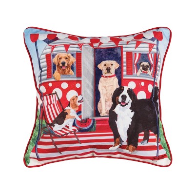 C&F Home 18" x 18" Dog Caravan Printed Throw Pillow