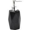 Evideco French Home Goods Geometric Stoneware Soap Dispenser, 11 fl oz - Diamond Design with Chromed Pump, Ideal for Kitchen or Bathroom - 2 of 4