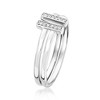 Ross-Simons Diamond Open-Space Bar Ring in Sterling Silver Size 6 - 3 of 4