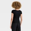 Women's Cap Sleeve Boat Neck Ribbed T-Shirt - A New Day™ Brown - 2 of 4
