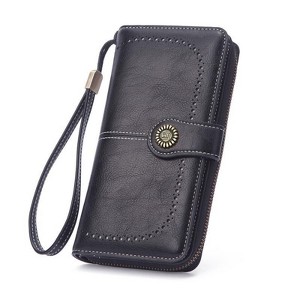 BEAFUP Leather Wallets for Women - Large Capacity with Detachable Wrist Strap, Perfect for Travel, Shopping & Daily Use - 1 of 4