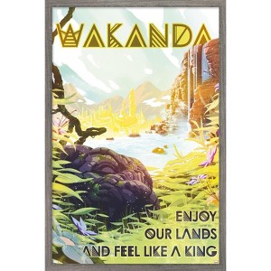 Trends International Marvel: Hero Lands - Wakanda Framed Wall Poster Prints - 1 of 4