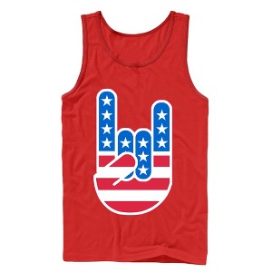 Men's Lost Gods Rock On American Flag Tank Top - 1 of 3