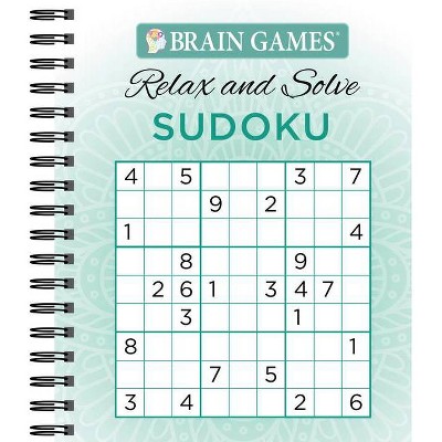 Brain Games - Relax and Solve: Sudoku (Teal) - by  Publications International Ltd & Brain Games (Spiral Bound)
