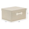 REGALWOVEN Collapsible Fabric Storage Bin with Lid and Handle for Shelves Closet 2 Pcs - image 4 of 4