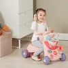 2-in-1 Baby Sit-to-Stand Walker Kids Activity Center Toddler Walking Toy Pink - 3 of 4