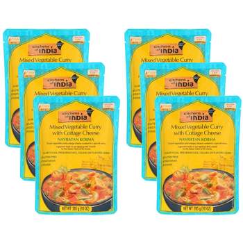 Kitchens of India Navratan Korma Mixed Vegetable Curry with Cottage Cheese - Case of 6/10 oz