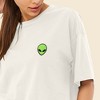 Dalix Alien Embroidered Cotton Relaxed Fit Flowy Short Sleeve Crewneck Tee Shirt Womens - 4 of 4