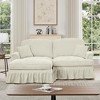AENKYO Oversized Modular Sofa Set with Removable Ruffles & Ottoman, Large Seater, Deep Seat Corner Sofa with Chenille Fabric for Office, Living Room - 3 of 4