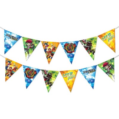 Treasures Gifted BEYBLADE Birthday Banner Pennant - BEYBLADE Party Supplies - 2 Pack