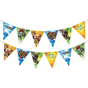 Treasures Gifted BEYBLADE Birthday Banner Pennant - BEYBLADE Party Supplies - 2 Pack - 1 of 1