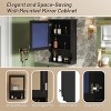 20" Wall Mounted Bathroom Storage Cabinet with Mirror, Modern Medicine Cabinet with Adjustable Shelves - 2 of 4