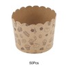 Unique Bargains Disposable Baking Cups Wood Pulp Paper PE Coating Reddish Brown Khaki 2.76"x2.17" 50 Pcs - 4 of 4