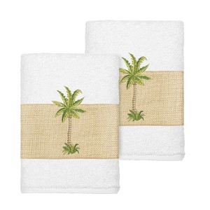 Linum Home Textiles 100% Turkish Cotton COLTON Embellished Towel Set - 1 of 3