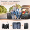 Musment Hardshell Luggage Sets 3 Pieces, Hardside Lightweight Suitcase with Spinner Wheels and TSA Lock,20in24in28in - 2 of 4