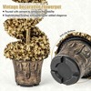 Resenkos Set of 2 Artificial Spiral Topiary Trees, Features Vintage-Style Decorative Pots, Gold - 3 of 4