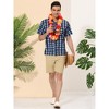 Lars Amadeus Men's Summer Button Irregular Printed Short Sleeves Shirt - 3 of 4