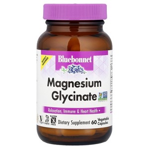 Bluebonnet Nutrition Magnesium Glycinate, 60 Vegetable Capsules (100 mg per Capsule) - 1 of 4