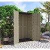 Syemin Outdoor Storage Shed, Vertical Tall Tool Shed with Five Shelves, Lockable Door for Patio, Backyard and Lawn, Brown, 50"*82"*29" - 4 of 4