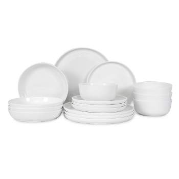 Bormioli Rocco bormioli rocco set of 6 white moon 10.6 inch dinner plate  tempered opal glass dishes, dishwasher & microwave safe, made in sp