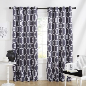 Exclusive Home Alfie Room Darkening Blackout Grommet Top Curtain Panel Pair - 1 of 4