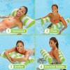 Aqua Leisure Water Inflatable 4-in-1 Pool Hammock Floating Lounger, Lime Green & Luxury Water Recliner Lounge Pool Float with Headrest, Lime Floral - image 4 of 4