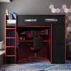 TIRAMISUBEST Full Size Loft Bed Built-in Desk w/ Charging Station, Wood Storage Gaming Bed Frame w/ Wardrobe and Drawers - 2 of 4