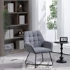 NicBex Modern Accent Chair with Metal Legs, Velvet Contemporary Desk Chair, Living Room Chair for Office, Home, Small Spaces - 2 of 4