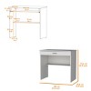 INFURNIC Desks White Storage Desk with Drawer and Shelf Easy to Assemble for Organized and Efficient Workspace, White, 31.5"*19.6"*29" - 4 of 4