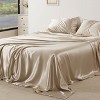 Satin Sheets Queen Size - Similar to Silk Sheets, Silky Bedsheet, Luxury & Ultra Soft, Non-Fading & Wrinkle Free, Good for Hair & Skin, Gifts for Wome - 2 of 4