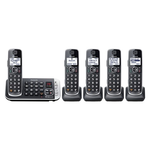 Panasonic KX-TGF350N DECT 6.0 Cordless Phone - Silver, Black 1 x Phone Line  - Speakerphone 