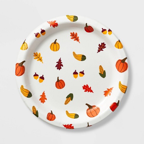 Great Value Ultra Disposable Paper Dinner Plates, White, 10 inch, 100 Plates,  Patterned 