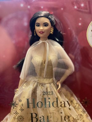 Barbie Signature 2022 Holiday Collector Doll - Straight Black Hair : Target