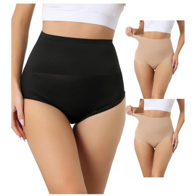 INSPIRE CHIC Women's High-Waisted Light Breathable Control Panties 3 Packs