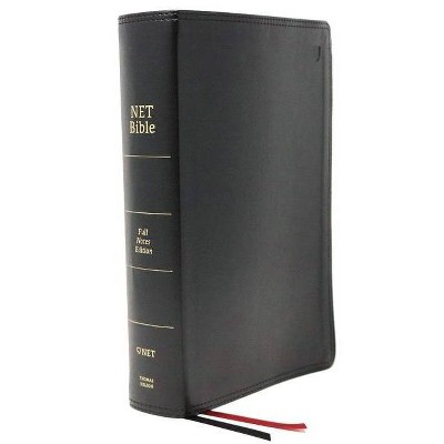 Net Bible, Full-Notes Edition, Leathersoft, Black, Comfort Print - by  Thomas Nelson (Leather Bound)