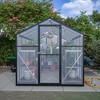 VYNXARIA 6*12 Thicked Polycarbonate Greenhouse, Greenhouse with Double Flush Door,Walk-in Large Winter Greenhouse,Black - 3 of 4