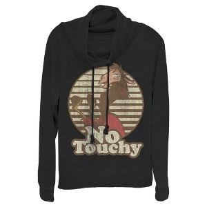 Juniors Womens The Emperor's New Groove Kuzco No Touchy Cowl Neck Sweatshirt - 1 of 3