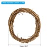 Unique Bargains Metal Door Window Decorations Hoop Round Rattan Wreaths 6 Pcs - 2 of 4