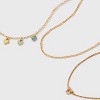 Girls' Multi Hearts Initial Necklace Set - art class™ - 3 of 3