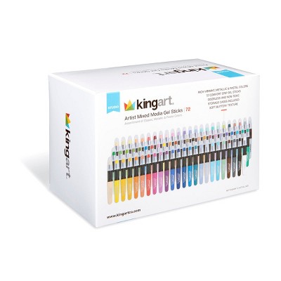 KINGART Gel Stick Crayons, 72 Colors