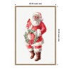 Amanti Art 23"x33" Jolly Santa with Wreath by Danhui Nai Framed Canvas Wall Art Print - 4 of 4