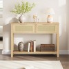 Coucheta Entryway Table with 2 Drawers, Boho Console Table with Storage, Wood Sofa Table for Living Room, Hallway, Foyer, Multiple Colors - 4 of 4