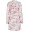 Memoi Women's Marble Luxe Fleece Plush Pom Pom Lounge Robe - 4 of 4