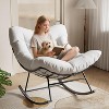 Outdoor Papasan Rocking Chair, Oversized Rattan Lounge Chair for Balcony, Porch, or Bedroom - 3 of 4