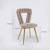 PAGED  Set of 2  Modern Iron Frame Dining Chairs with Plush Cushions & Hairpin Legs,Armless Chairs for Kitchen,Living Room - 3 of 4