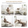 Modern L-Shaped Chenille Sofa, 5-Seater with Double Cushions, Sleeper Couch for Living Room. - image 4 of 4