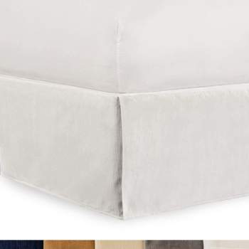 Shopbedding Tailored Velvet Bed Skirt with Split Corner,  Modern Dust Ruffle