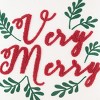 C&F Home 18" x 18" Very Merry Chain Stitch Christmas Holiday Throw Pillow - 2 of 4